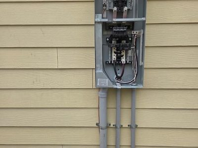 Outdoor Metal Electrical Service Panel Box Installation